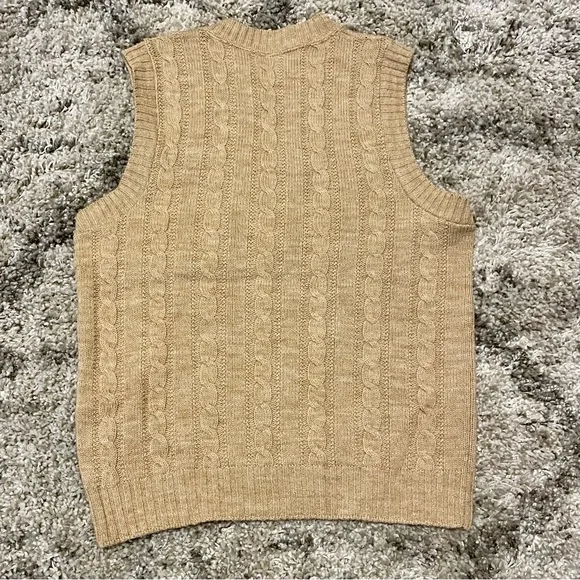 Vintage Jantzen Cable Knit Wool Blend Sweater Vest - Made in The USA - Medium - Picture 5 of 5
